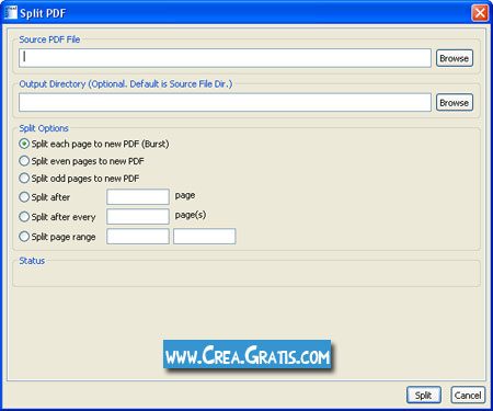 Dividi PDF per pagine