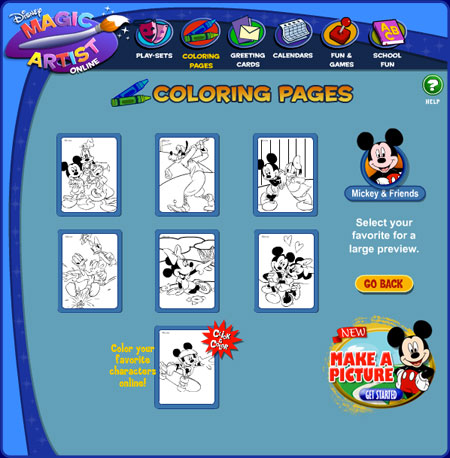 Disegni animati da colorare on line