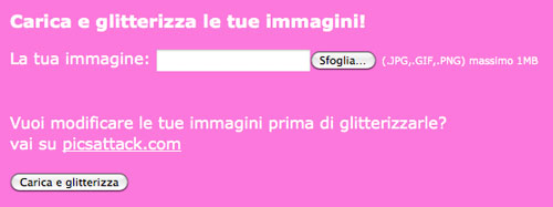 Crea immagini glitterate gratis con le tue foto | CreaGratis
