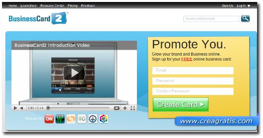 Businesscard2 Sito per creare biglietti da visita digitali