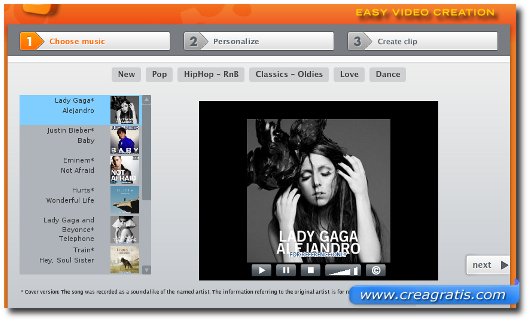 Scelta musica Scegliamo la musica per il nostro video