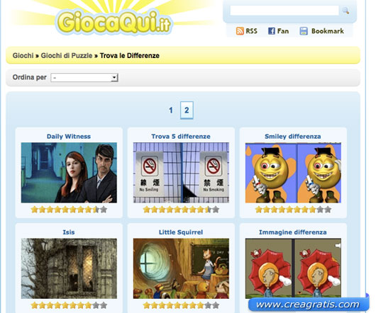 Giocaqui Sito per giocare online e gratis a "Trova le Differenze"