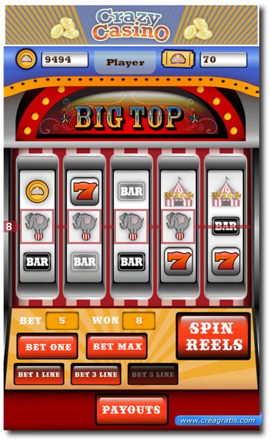 Crazy Casino Immagine del gioco Crazy Casino per Windows Phone 7