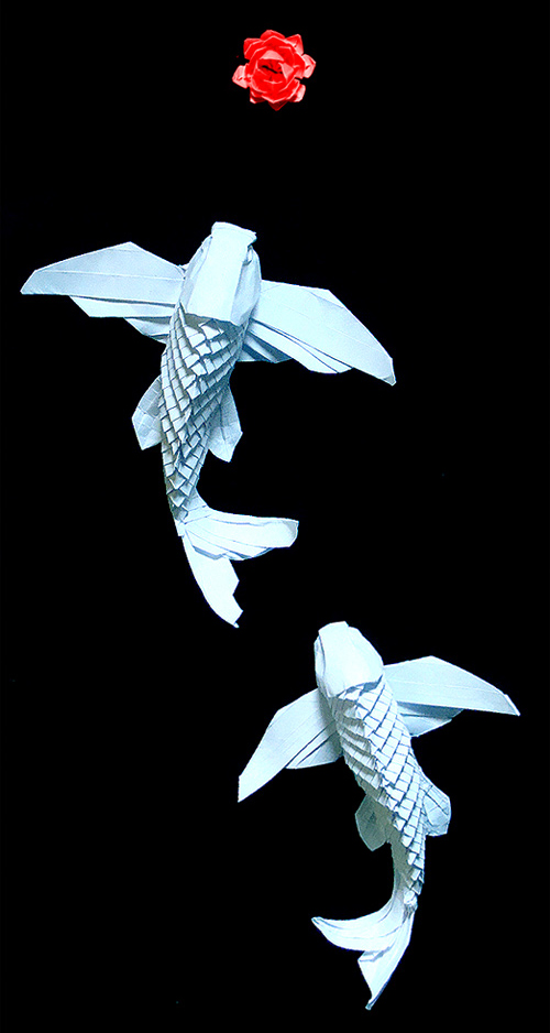 Il pesce volante Immagine dell'origami Il pesce volante