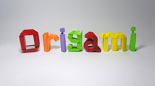 Origami Immagine dell'origami a lettere