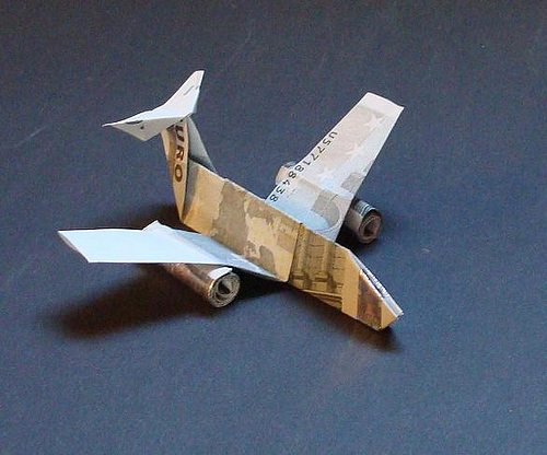 Un jet Immagine dell'origami Un jet