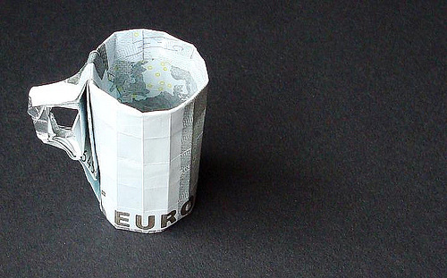 Una tazza di tè Immagine dell'origami Una tazza di tè