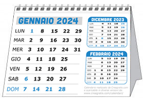 Immagine del calendario da tavolo