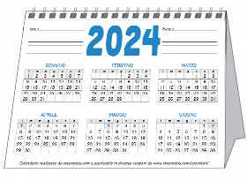 Immagine del calendario da tavolo annuale