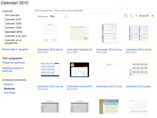 Scarica e stampa il tuo calendario preferito