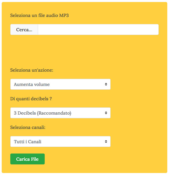 Sito per aumentare il volume degli MP3 online