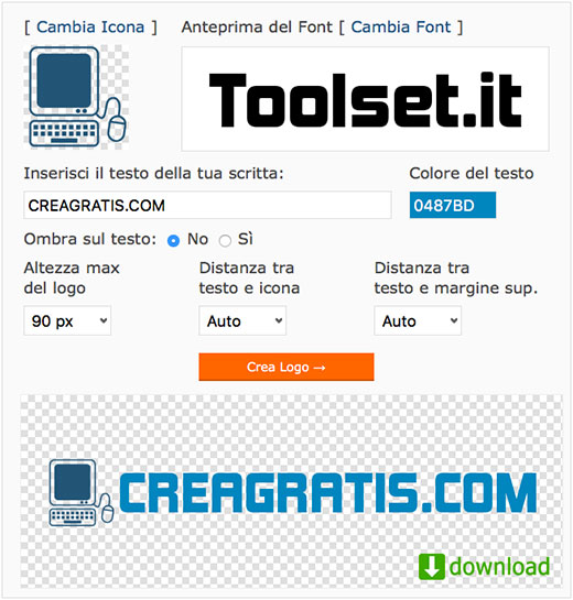 Creare un logo online su MrWebaster