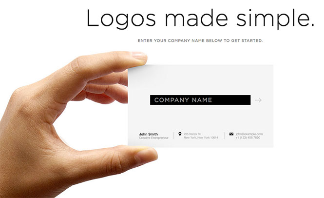 Immagine del sito Squarespace per creare un logo online