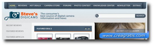 Immagine del secondo sito di recensioni di fotocamere digitali