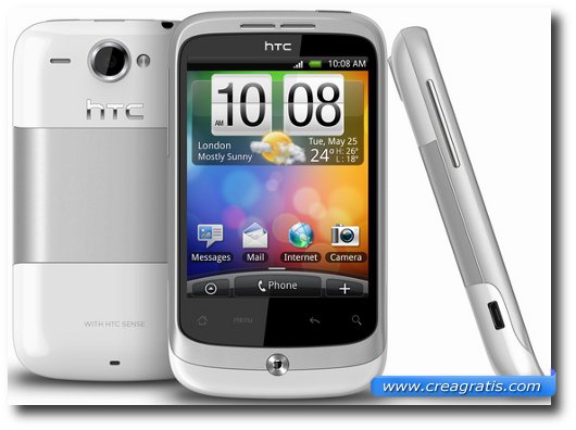 Immagine dell'HTC Wildfire, uno dei migliori smartphone HTC