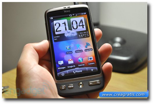 Immagine dell'HTC Desire HD, uno dei migliori smartphone HTC