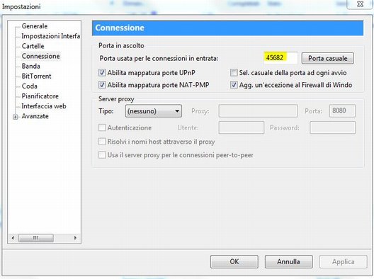 Velocizzare uTorrent tramite le impostazioni