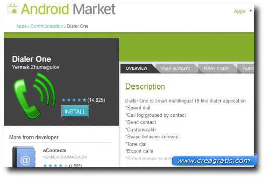 Immagine dell'applicazione Dialer One per Android