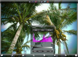Applicazione di fotografia PhotoForge per iPad