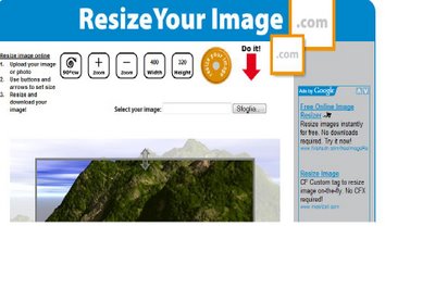 Immagine del sito ResizeYourImage per modificare foto online