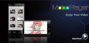 Interfaccia dell'app MoboPlayer per Android