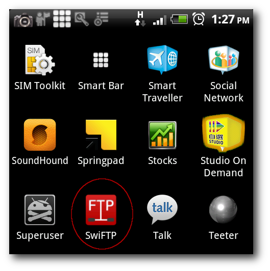Immagine dell'icona per avviare SwiFTP