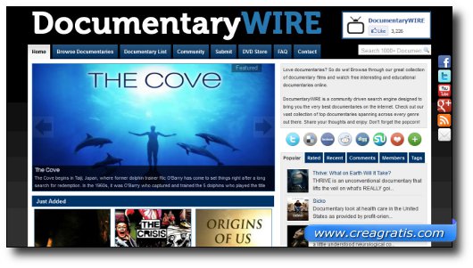 Immagine del sito DocumentaryWIRE