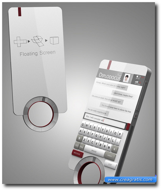 Immagine di uno smartphone con schermo 3D