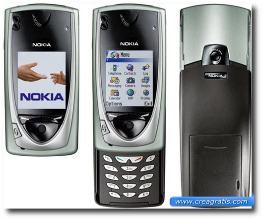 Immagine di un cellulare Nokia 7650 del 2002