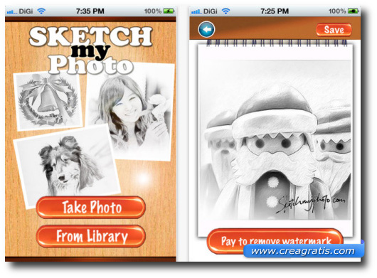 Immagine dell'applicazione SketchMyPhoto Mobile