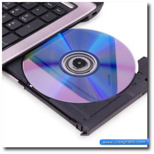 Immagine di un disco CD o DVD