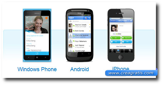 Immagine dell'applicazione Skype per smartphone