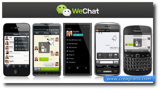 Immagine dell'applicazione WeChat per smartphone