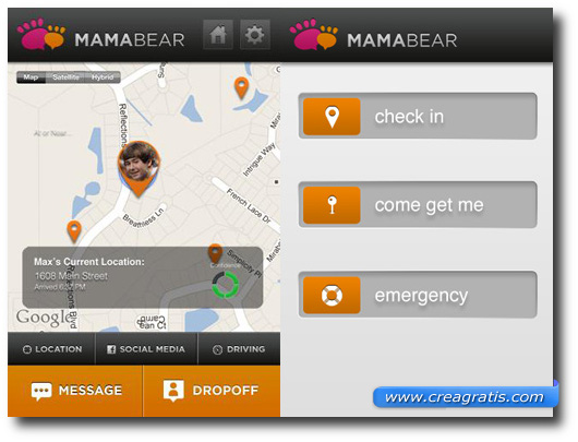 Immagine dell$0027applicazione MamaBear per Android e iPhone