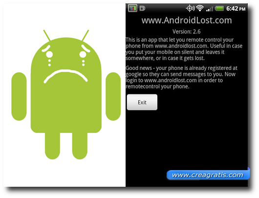 Immagine del''applicazione Android Lost Free per Android