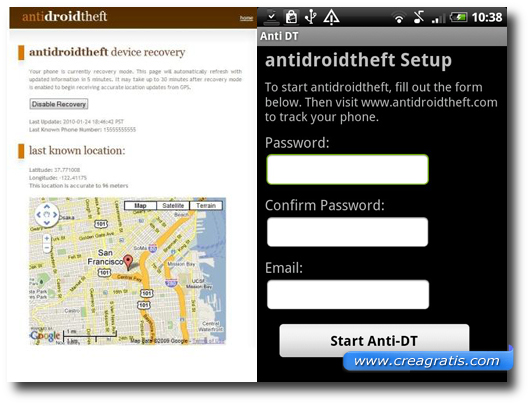 Immagine dell'applicazione AntiDroidTheft per Android