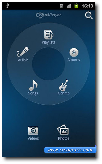 Immagine dell'applicazione RealPlayer per Android