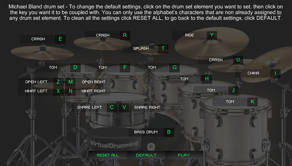 Immagine dello strumento del sito Virtual Drumming