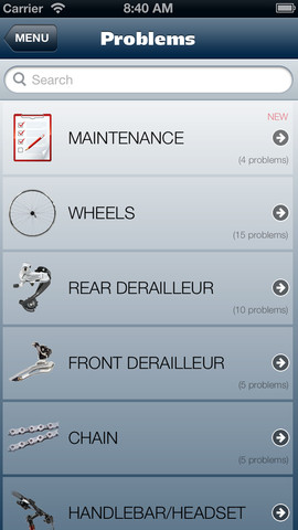 Immagine dell$0027applicazione Bike Repair per iPhone