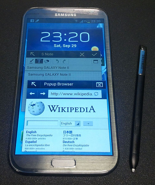 Immagine dello smartphone Samsung Galaxy Note 2