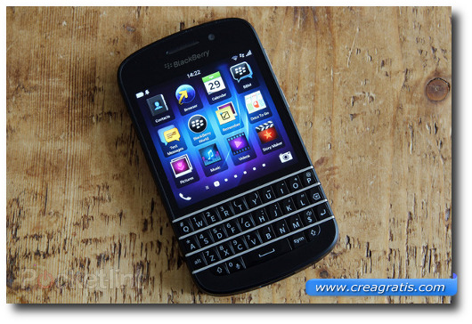 Immagine dello smartphone BlackBerry Q10