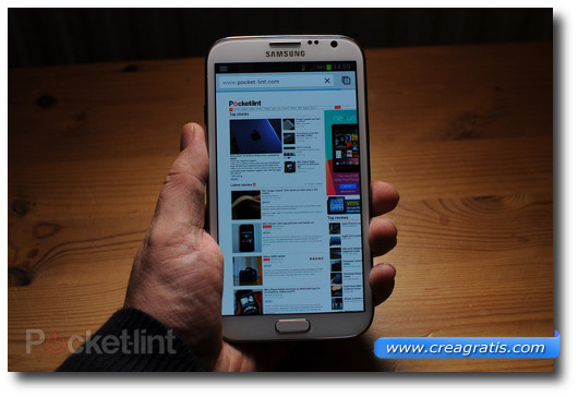 Immagine dello smartphone Samsung Galaxy Note 2