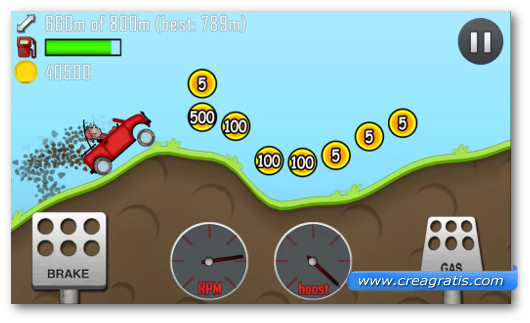 Gioco di corsa Hill Climb Racing per Android