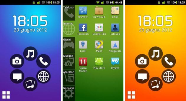 Schermata dell'applicazione Smart Launcher per Android