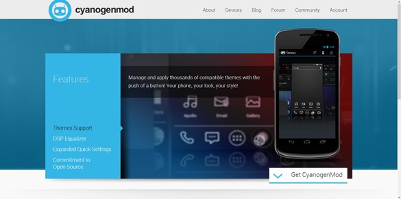 Schermata della custom ROM CyanogenMod per Android