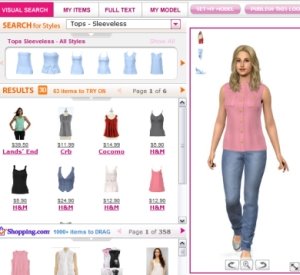 Immagine del sito My Virtual Model per provare vestiti online