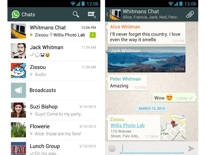 Immagine dell'applicazione Whatsapp per Android