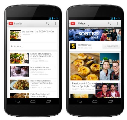 Immagine dell'applicazione YouTube per Android