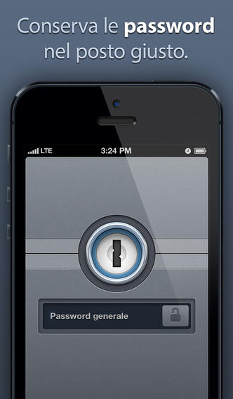 Schermata dell$0027applicazione 1Password per iPhone