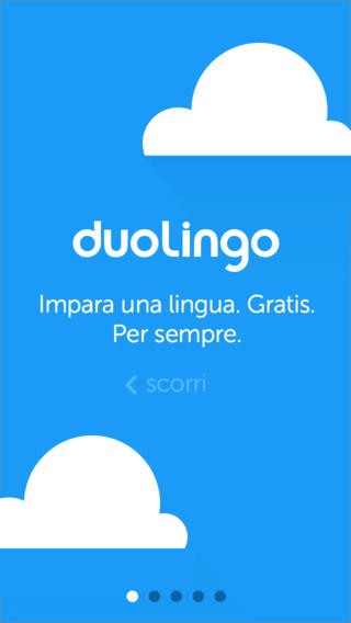 Schermata dell'applicazione Duolinguo per iPhone